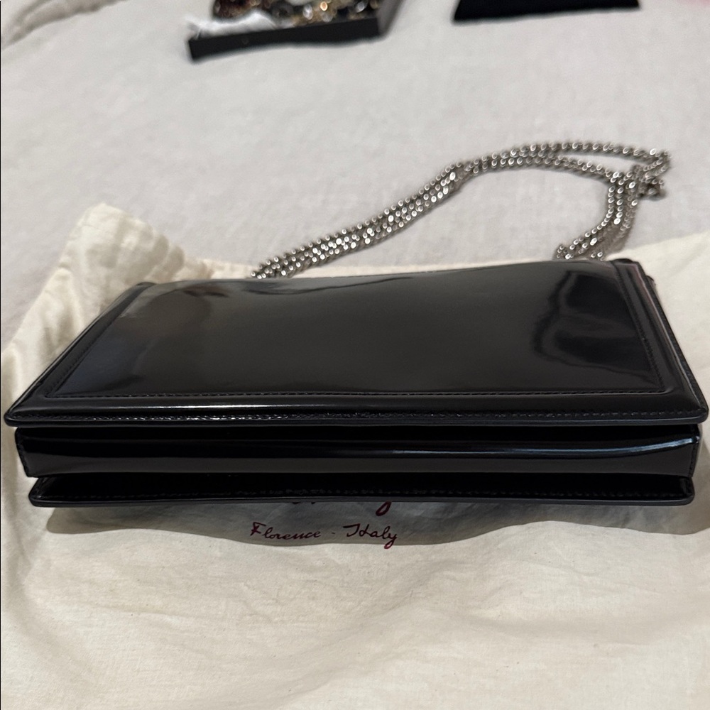 Salvatore Ferragamo Black Leather Shoulder Bag - Picture 11 of 13